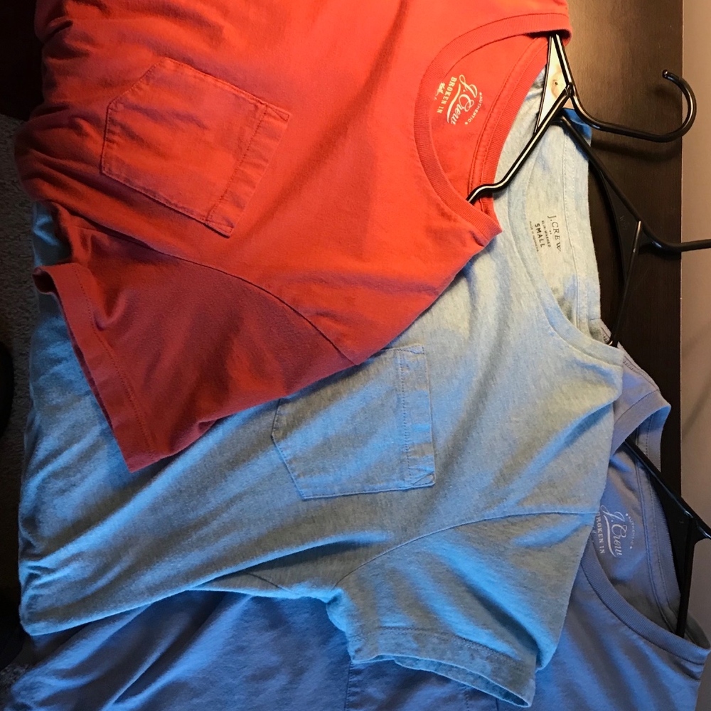 J Crew pocket tees Lot of 3